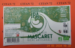 1  ETIQUETTE  De   BIERE  BRASSERIE  MASCARET   GOLD  IPA  EFFET  MER    33110  LE BOUSCAT   33 CL - Cerveza