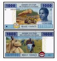 2002 Central African States Cameroun 1000 Francs P-207Ue Banknote UNC NEW - Cameroon