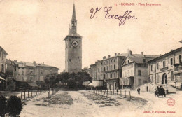 CPA 26 - ROMANS (Drôme) - 37. Place Jacquemart (automobile) - Romans Sur Isere