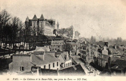 CPA 64 - PAU (Pyrénées Atl.) - 16. Le Château Et La Basse-Ville, Vue Prise Du Parc - Pau