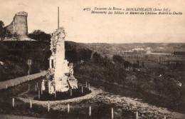 CPA 76 - MOULINEAUX (Seine Maritime) - 4073. Monuments Des Soldats Et Ruines Du Château De Robert-le-Diable - Autres & Non Classés