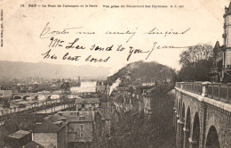 CPA 64 - PAU (Pyrénées Atl.) - 12. Le Pont De Jurançon Et Le Gave, Vue Prise Du Boulevard Des Pyrénées - Pau