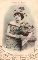 CPA Fantaisie - Langage Des Fleurs - Pensée - Souvenir - Flowers