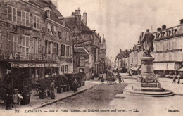 CPA 52 - LANGRES (Haute Marne) - 78. Rue Et Place Diderot - Langres