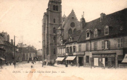 CPA 21 - DIJON (Côtes D'Or) - 27. La Rue Et L'Eglise Saint-Jean - Dijon