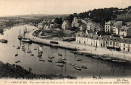 CPA 29 - PONT-AVEN (Finistère) - 77. Vue Générale Du Port Et De La Vallée De L'Aven, Prise Du Couvent De Saint-Guénolé - Pont Aven