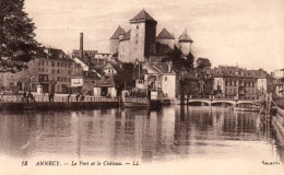 CPA 74 - ANNECY (Hte-Savoie) - 13. Le Port Et Le Château - Annecy