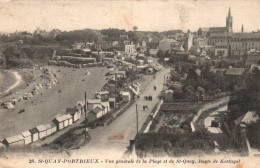 CPA 22 - SAINT-QUAY-PORTRIEUX (Côtes D'Armor) - 26. Vue Générale De La Plage, Route De Kertugal - Saint-Quay-Portrieux