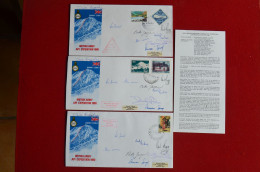 Signed By 8 Mountaineers 3 Diff. Covers 1980 British Army Api Expedition Himalaya Mountaineering Escalade Alpinisme - Sportlich