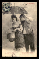 BERGERET - LE PARAPLUIE - COUPLE - Bergeret