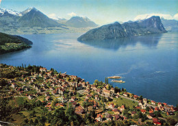 SUISSE - Vitznau Am Vierwaldstattersee Mit Buochserhrn - Stanserhonr - Burgenstock Und Pilatus - Carte Postale Ancienne - Vitznau