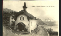 10548318 Glion Glion Kirche Ungelaufen Ca. 1920 Glion - Sonstige & Ohne Zuordnung