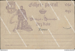 Ap592  Intero Postale Portugal Entier Postal Des Acores Anniversaire 1394- 1894 - Andere & Zonder Classificatie
