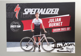 Autographe Julian Burnet Specialized 2021-22 - Cycling