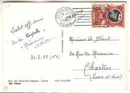 Vatican - Carte Postale De 1955 - Oblit Citta Del Vaticano - - Briefe U. Dokumente