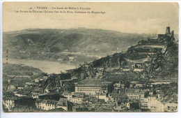 CPA 9 X 14 Isère   VIENNE  Les Bords Du Rhône à Estressin- Les Ruines De L'Ancien Château Fort De La Bâtie - Vienne