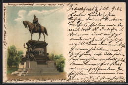 Lithographie Frankfurt / Main, Kaiser Wilhelm-Denkmal  - Frankfurt A. Main