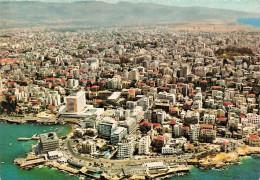 LIBAN - Beyrouth Moderne - Vue Générale Et Le Quartier Des Grands Hôtels Et Cabarets - Colorisé - Carte Postale - Lebanon