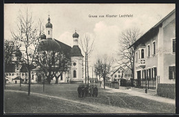 AK Kloster Lechfeld, Partie Mit Der Kirche  - Sonstige & Ohne Zuordnung
