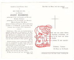 DP Jozef Robbens ° Stekene 1887 † Sint-Niklaas 1961 X Elodia Gedaen Xx Maria Louise De Roos // De Roeck - Andachtsbilder