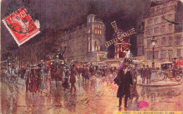 75 PARIS LE MOULIN ROUGE LE SOIR  ILLUSTRATION DE GEORGES STEIN - Otros & Sin Clasificación