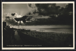 AK Wangerooge / Nordseebad, Abendstimmung Am Strand  - Wangerooge