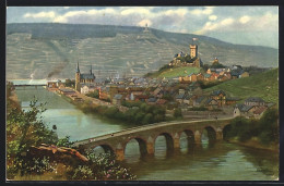 AK Bingen, Ortsansicht Mit Burg Klopp Und Drususbrücke  - Bingen