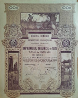 Imprum. Intern 5% Din 1920 Titlu De 1000 Lei (1920) - Bucuresti - Altri & Non Classificati