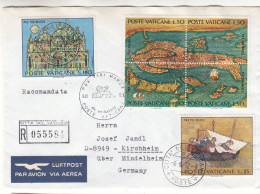 Vatican - Lettre Recom De 1972 - Oblit Poste Vaticane - Exp Vers Kirchheim - - Storia Postale