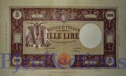 ITALIA - ITALY 1000 LIRE 1943 PICK 72a XF/AU RIPARATA - REPAIRED - 1.000 Lire