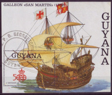 Amérique - Guyana - BLF / Galleon San Martin - 500° Anniversaire De La Découverte De L'Amérique - 7511 - Guyane (1966-...)