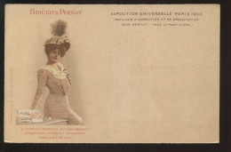 PUBLICITE - BISCUITS PERNOT - EXPOSITION UNIVERSELLE PARIS 1900 - FEMME - Werbepostkarten