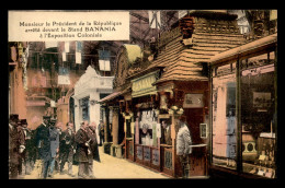 PUBLICITE - CHOCOLAT BANANIA - LE PRESIDENT DEVANT LE  STAND DE L'EXPOSITION COLONIALE - Advertising