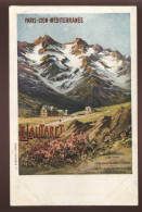 PUBLICITE -  CHEMIN DE FER P.L.M. LE LAUTARET - CARTE ILLUSTREE - Publicité