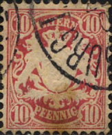 Allemagne (Bavière) Poste Obl Yv: 41 Mi:39 Armoiries En Relief (TB Cachet Rond) - Used