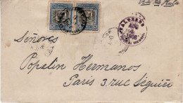 DOMINICAN REPUBLIC 1908 LETTER SENT FROM PUERTO PLATA TO PARIS - Dominicaine (République)