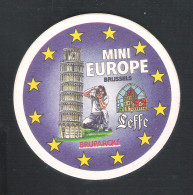 Bierviltje - Sous-bock - Bierdeckel  : LEFFE  - MINI EUROPE - BRUSSELS     (B 221) - Bierdeckel