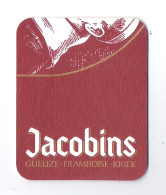 Bierviltje - Sous-bock - Bierdeckel  JACOBINS  - GUEUZE - FRAMBOISE - KRIEK (B 224) - Beer Mats