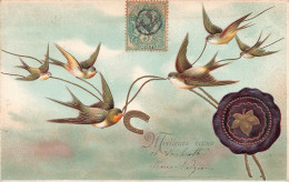 FETES - VOEUX - Meilleurs Vœux - Oiseaux - Fantaisie - Carte Postale Ancienne - Otros & Sin Clasificación