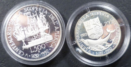 Italia - 200 + 500 Lire 1989 - 500° Scoperta Dell'America - I Emissione - Gig# 439P - KM# 138-139 - 500 Lire