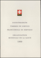 Schweiz Faltblatt Nr. 34 Dienstmarken WHO, ET-O - FDC