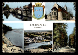 58 - COSNE - MULTIVUES ET BLASON - Cosne Cours Sur Loire