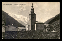 74 - ARGENTIERE - L'EGLISE ET LE MONT BLANC - Autres & Non Classés