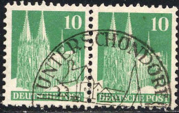 Allemagne Zone Anglo-Américaine Poste Obl Yv:48 Mi:80eg Kölner Dom Paire (TB Cachet Rond) - Used