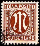 Allemagne Zone Anglo-Américaine Poste Obl Yv: 7A Mi:6 M (cachet Rond) - Afgestempeld