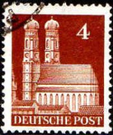 Allemagne Z.Anglo-Américaine Poste Obl Yv:42A Mi:74wg Frauenkirche München (cachet Rond) - Gebraucht