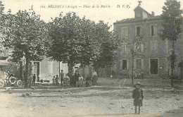 09 - Bélesta - Place De La Mairie - Animée - CPA - Voir Scans Recto-Verso - Other & Unclassified