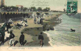 44 - St Nazaire - La Plage - Animée - Colorisée - CPA - Voir Scans Recto-Verso - Saint Nazaire