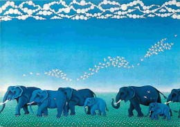 Art - Peinture - I Invrea - Le Passage Des éléphants - Carte Neuve - CPM - Voir Scans Recto-Verso - Peintures & Tableaux