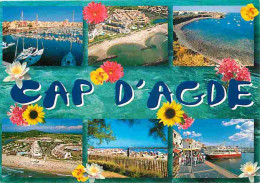 34 - Le Cap D'Agde - Multivues - Bateaux - Fleurs - CPM - Voir Scans Recto-Verso - Agde